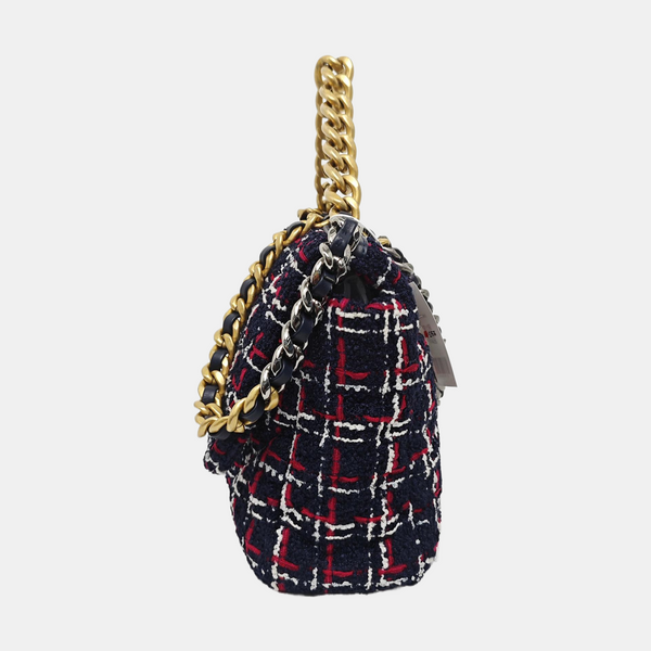 CHANEL 19 Large Quilted Wool Multicolor