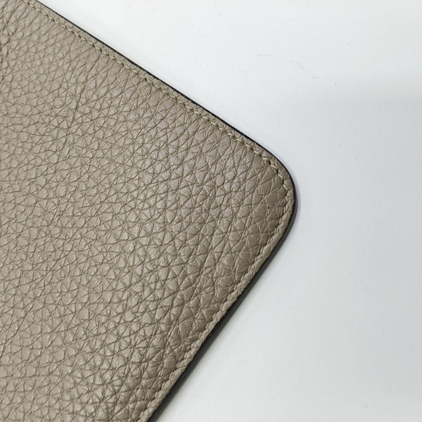 Quilted Calfskin Clutch Gray