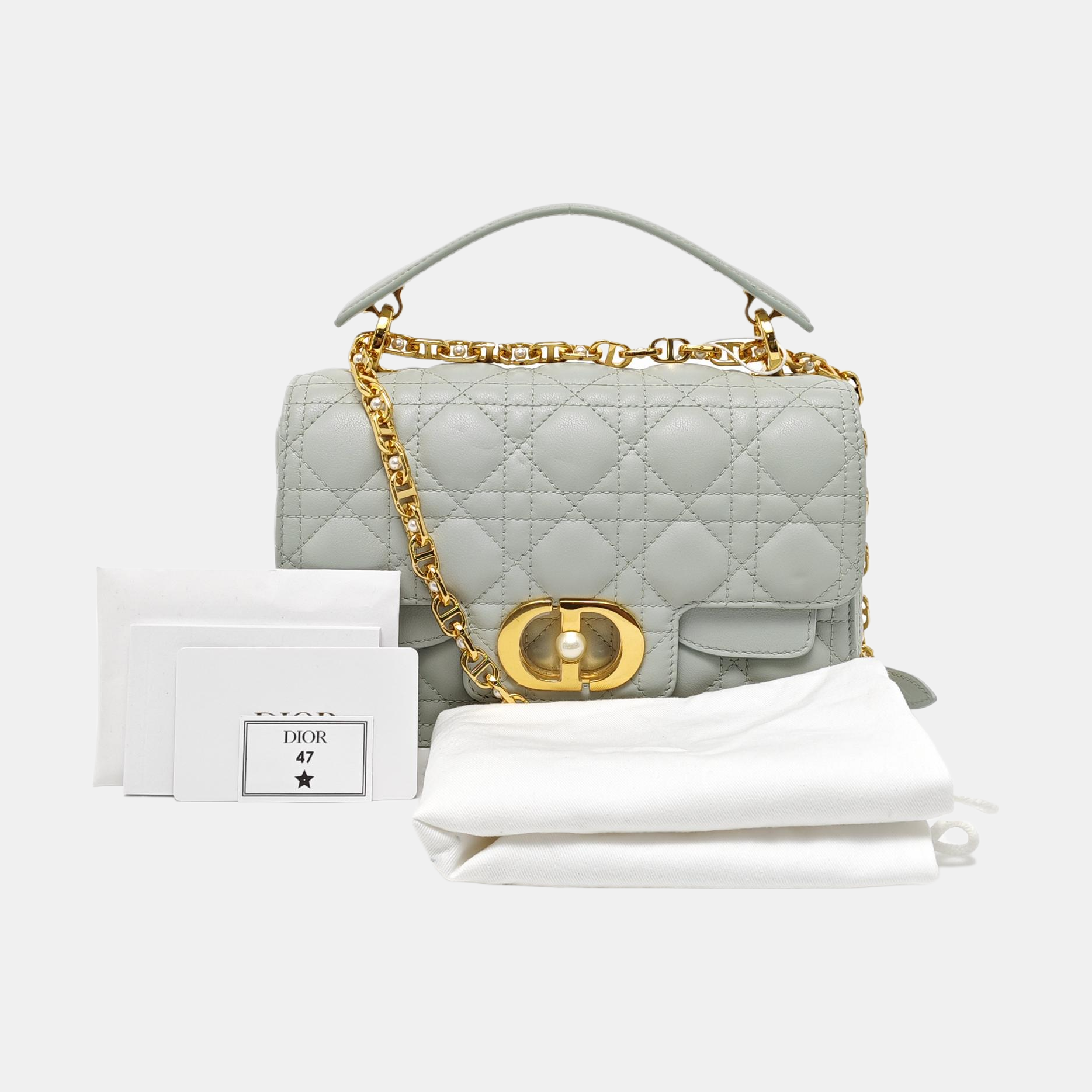 Jolie Cannage Calfskin Green