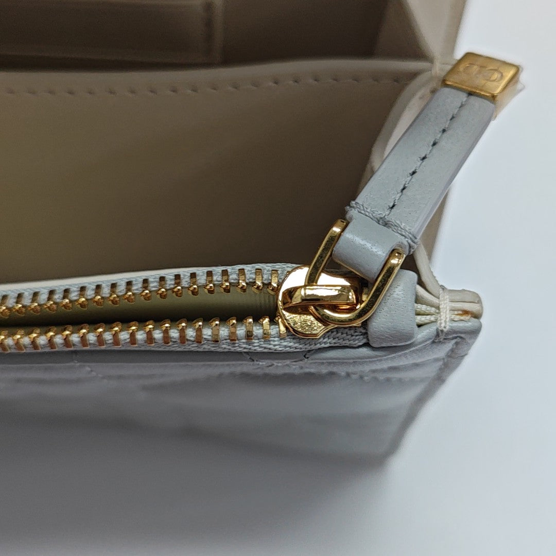 Miss Caro Mini Cannage Lambskin Gray