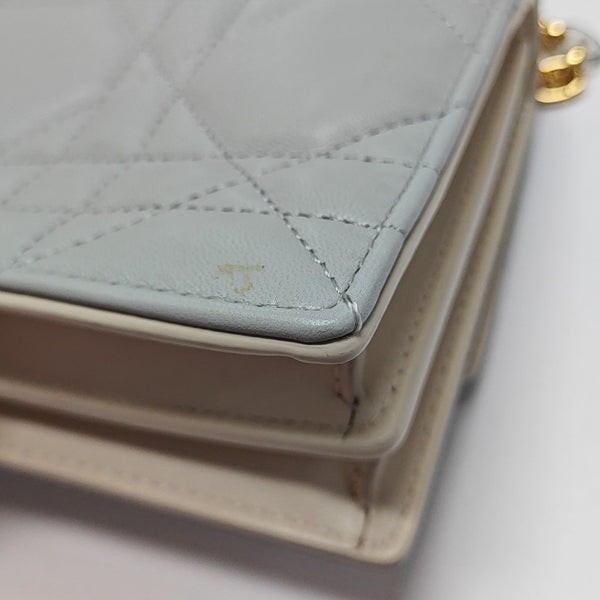 Miss Caro Mini Cannage Lambskin Gray