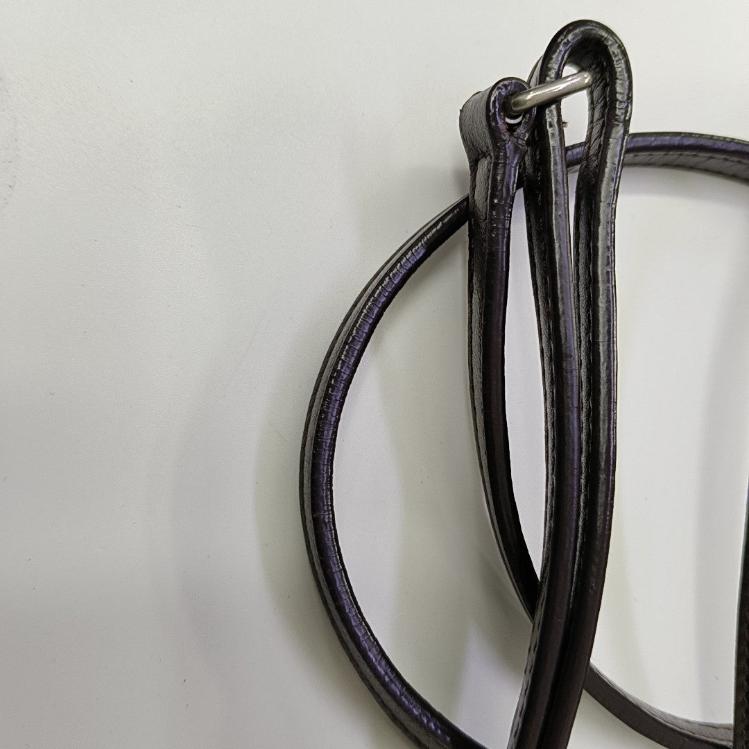 LOULOU Small Chevron Calfskin Brown