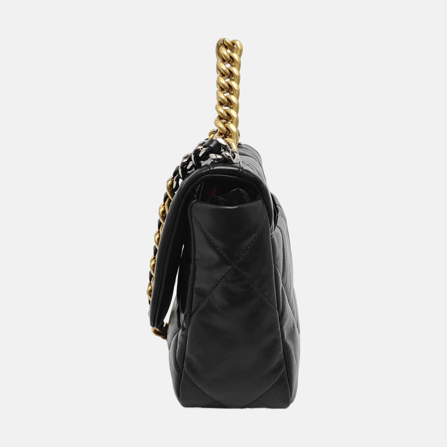 CHANEL 19 Small Quilted Lambskin Black