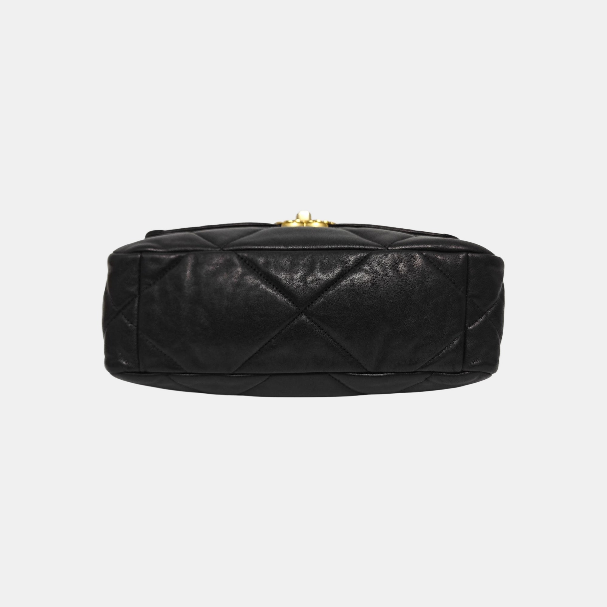 CHANEL 19 Small Quilted Lambskin Black