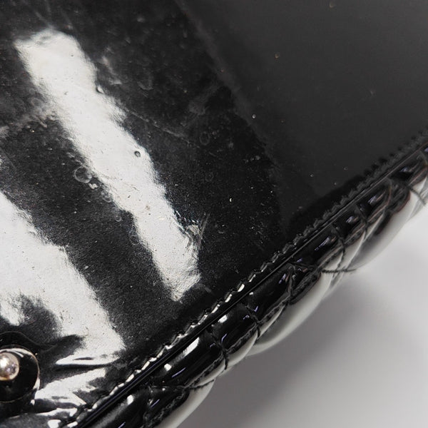 Lady Dior Medium Cannage Patent Leather Black