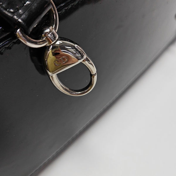 Lady Dior Medium Cannage Patent Leather Black