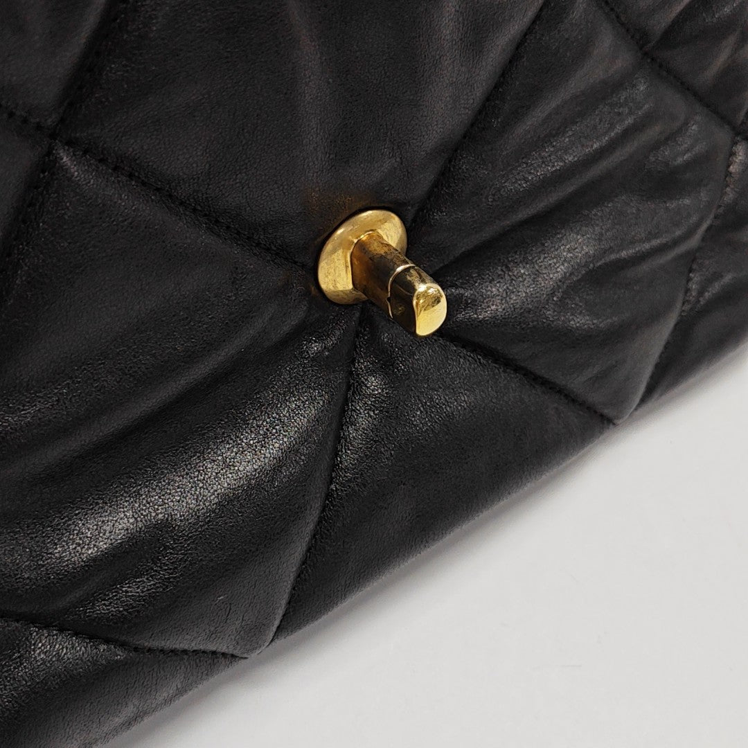 CHANEL 19 Small Quilted Lambskin Black
