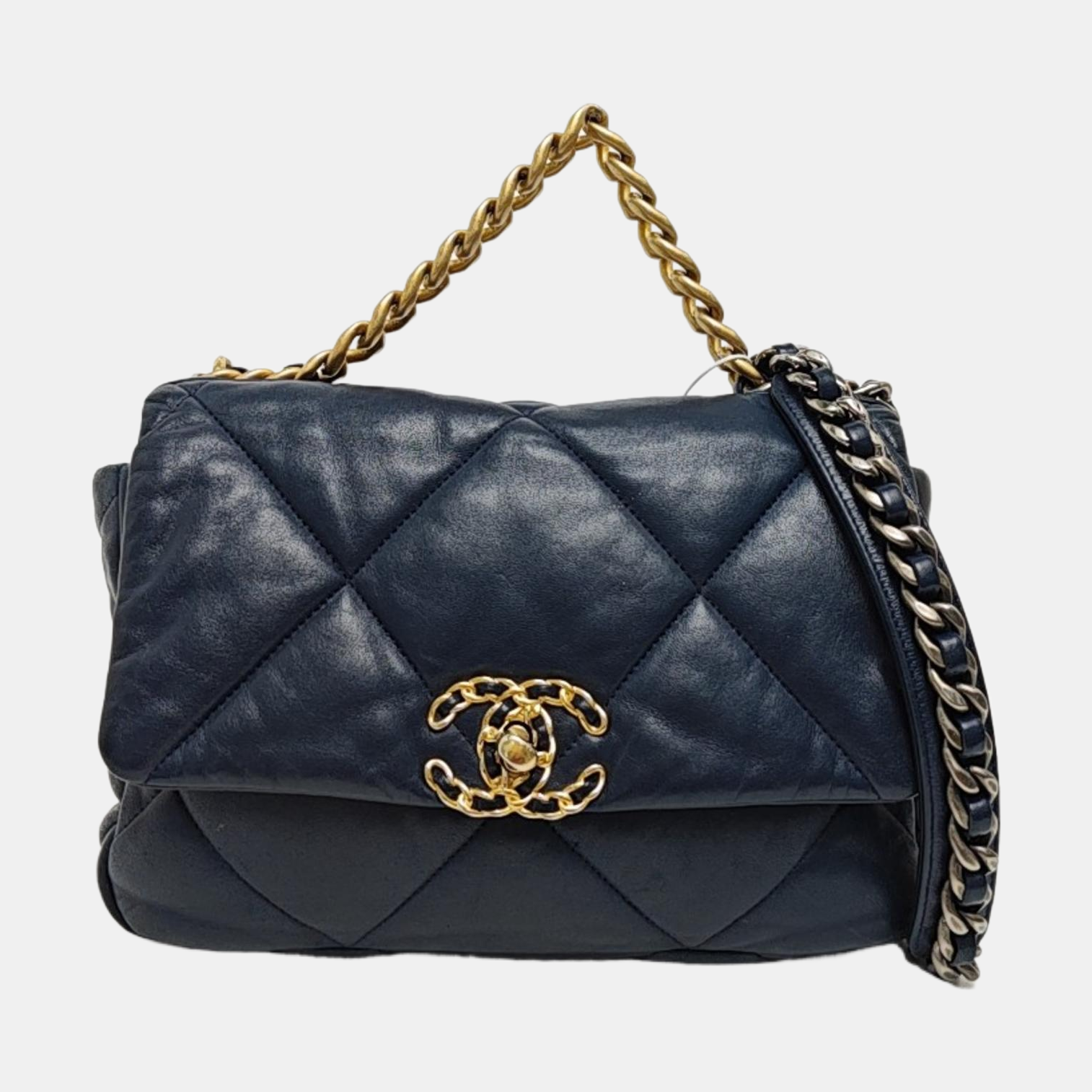 CHANEL 19 Small Quilted Lambskin Blue