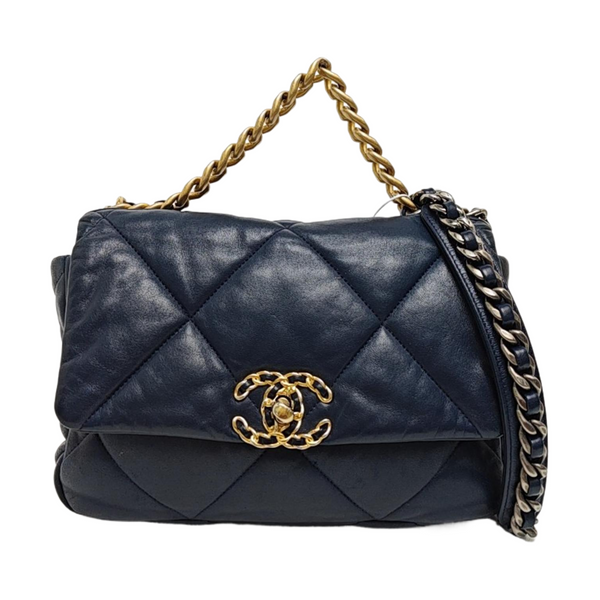 CHANEL 19 Small Quilted Lambskin Blue