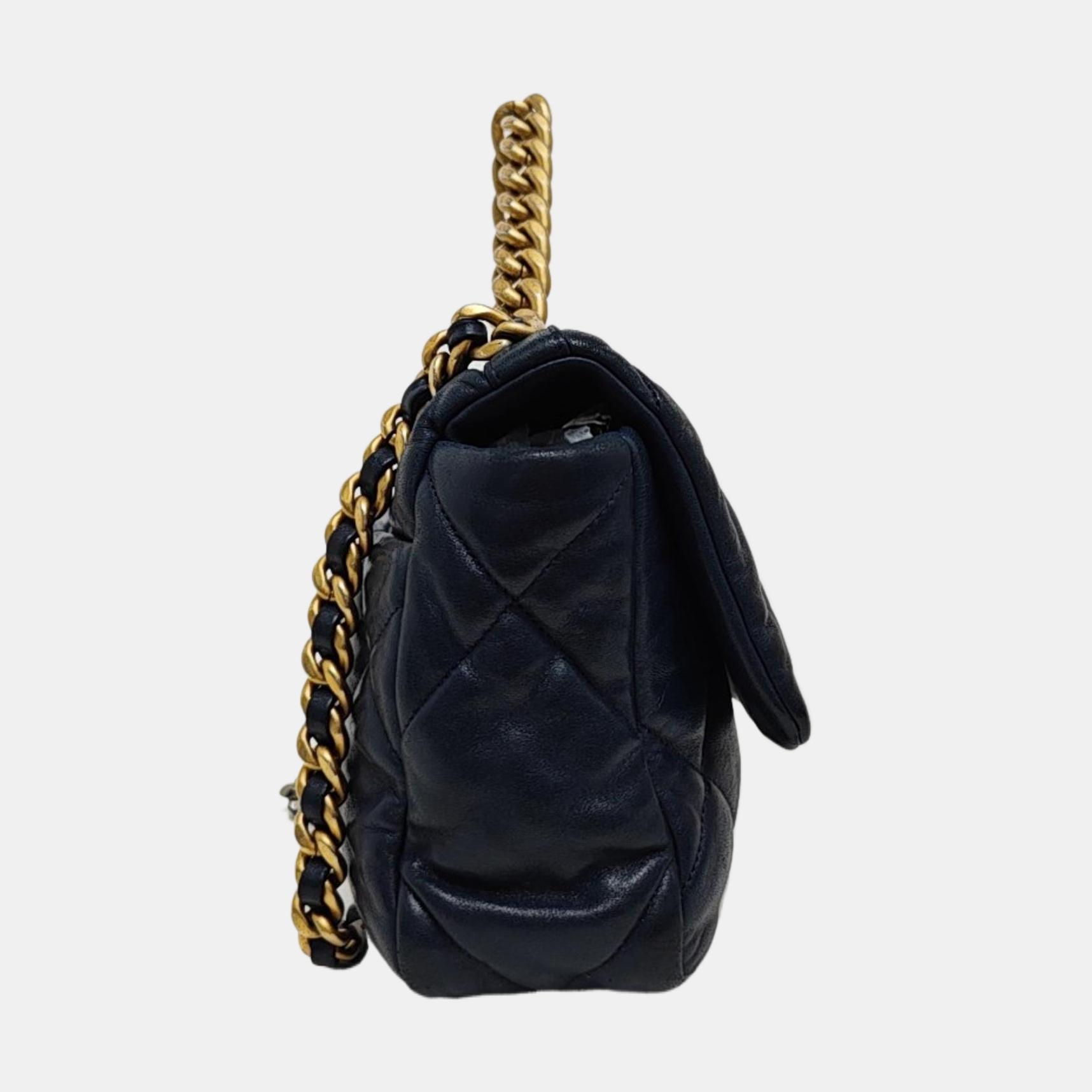 CHANEL 19 Small Quilted Lambskin Blue