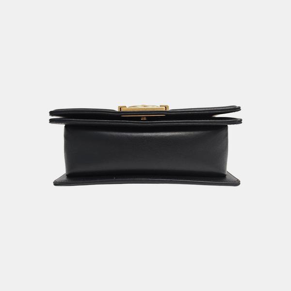 BOY CHANEL Small Chevron Calfskin Black