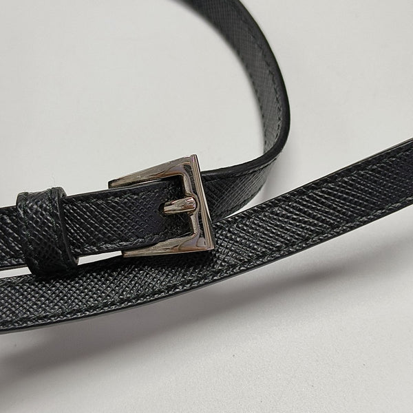 Saffiano Calfskin Shoulder Bag Black