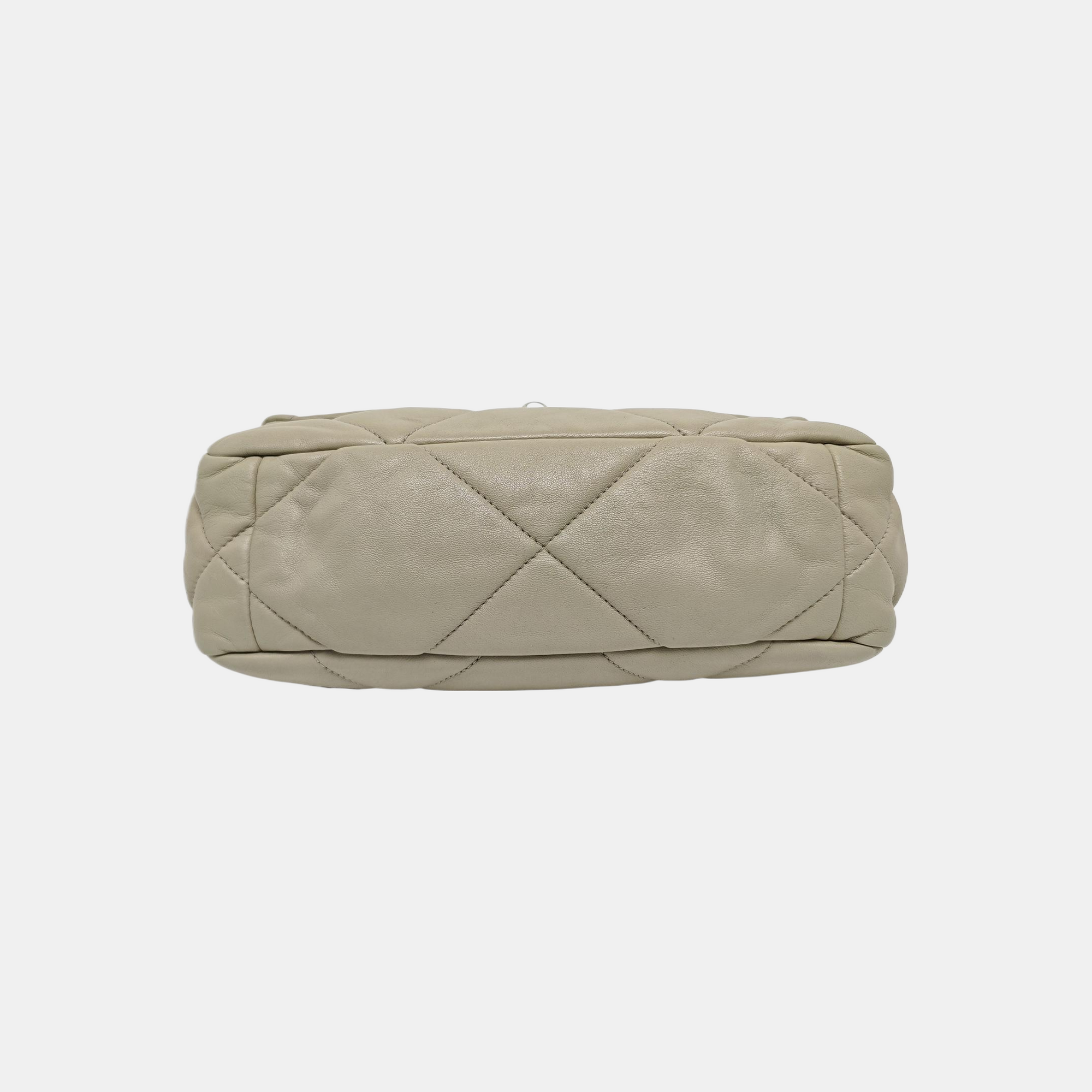 CHANEL 19 Small Quilted Lambskin Gray