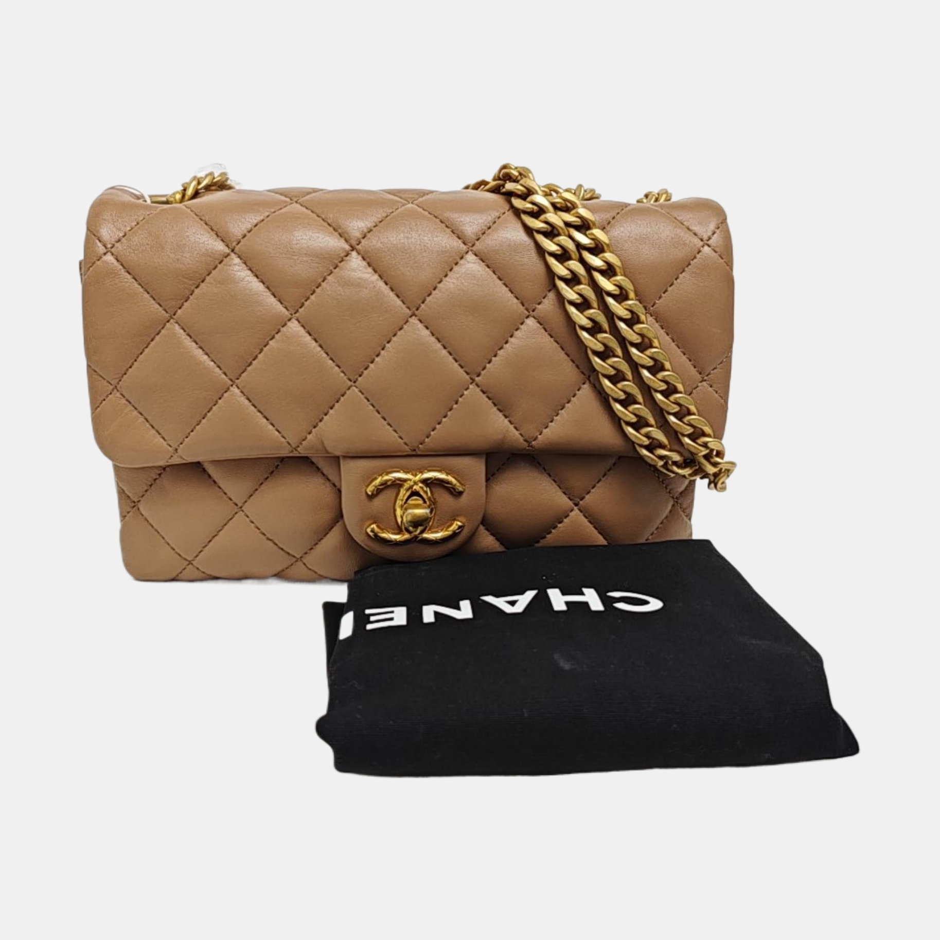 Quilted Lambskin Beige