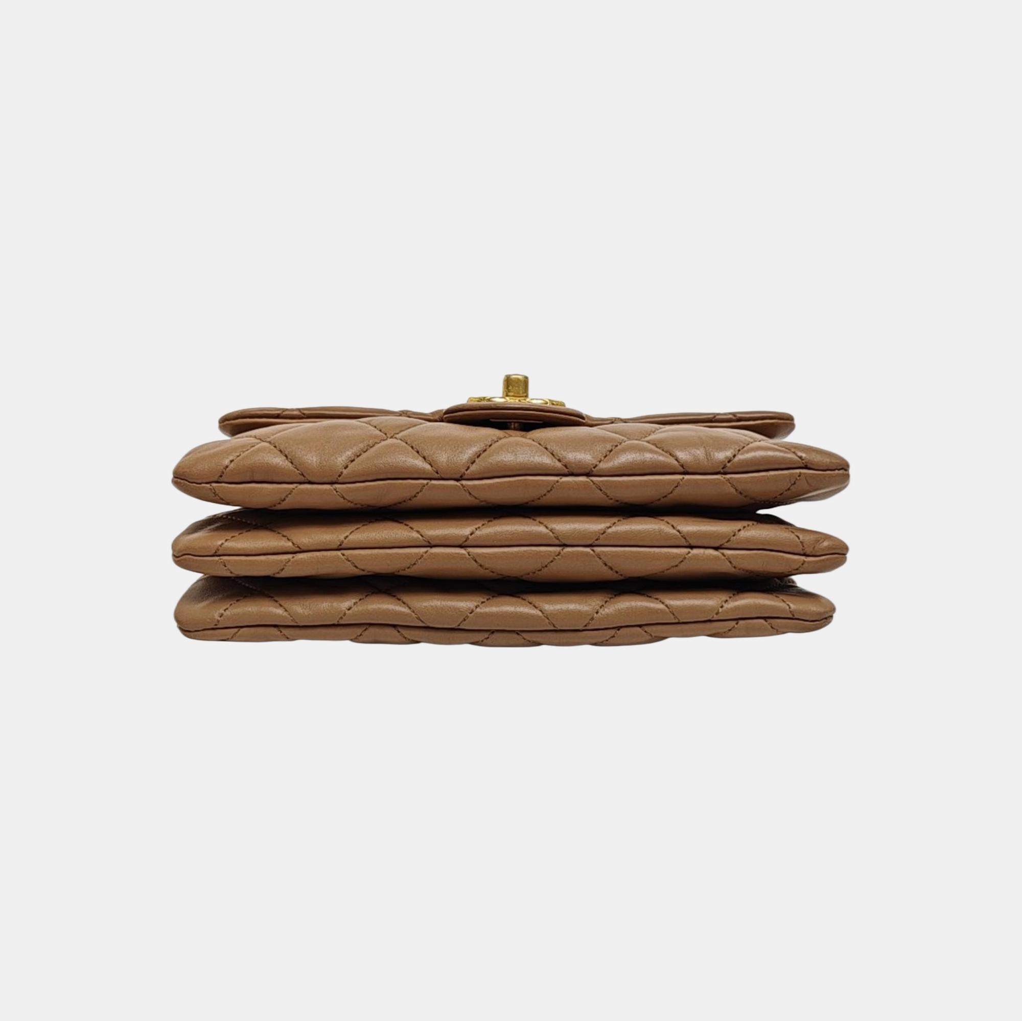 Quilted Lambskin Beige