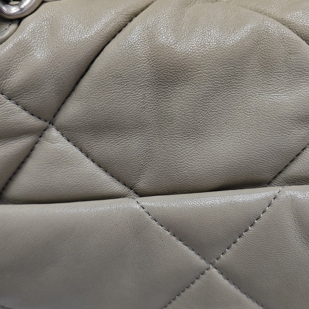 CHANEL 19 Small Quilted Lambskin Gray