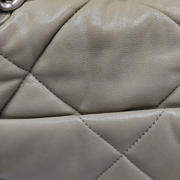 CHANEL 19 Small Quilted Lambskin Gray