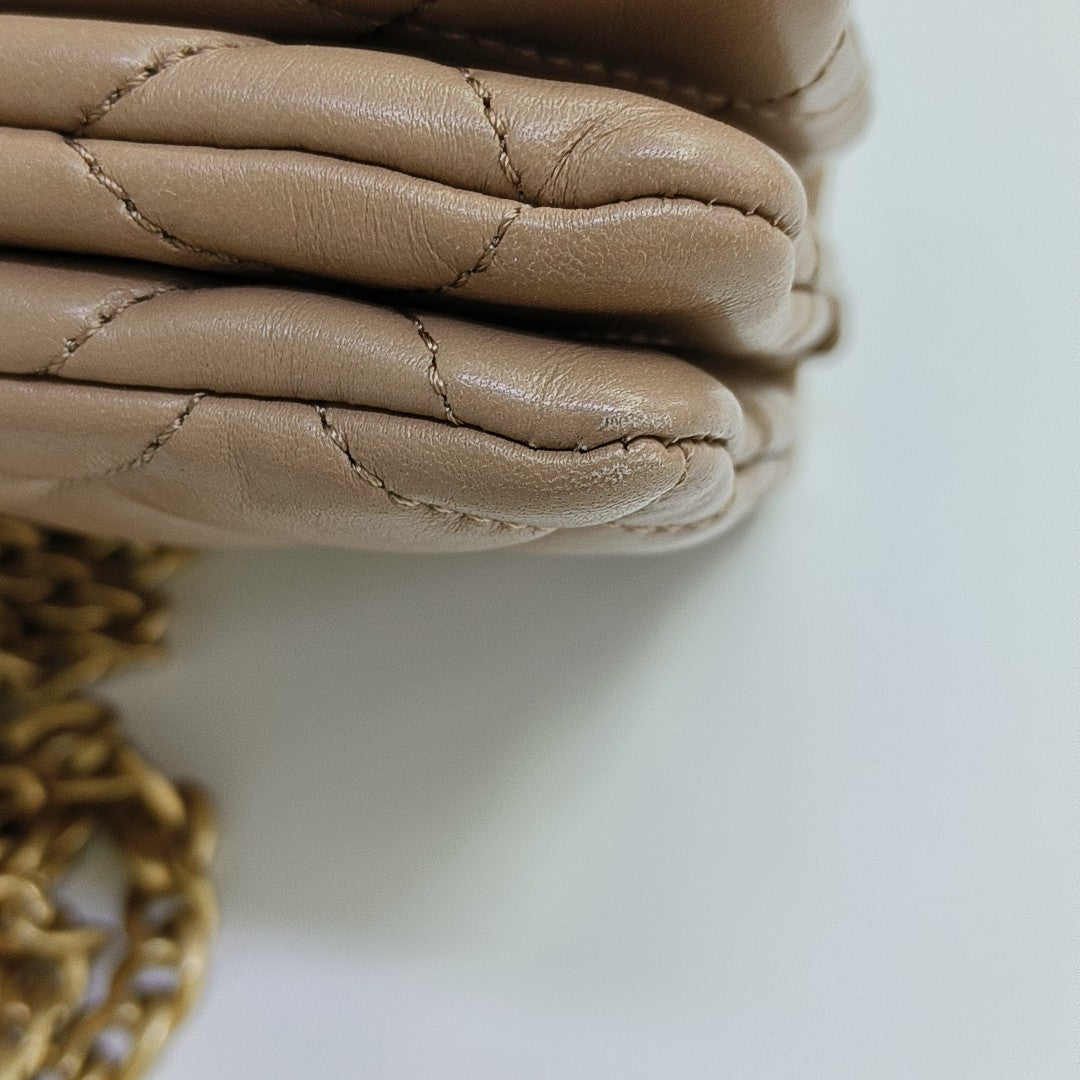 Quilted Lambskin Beige