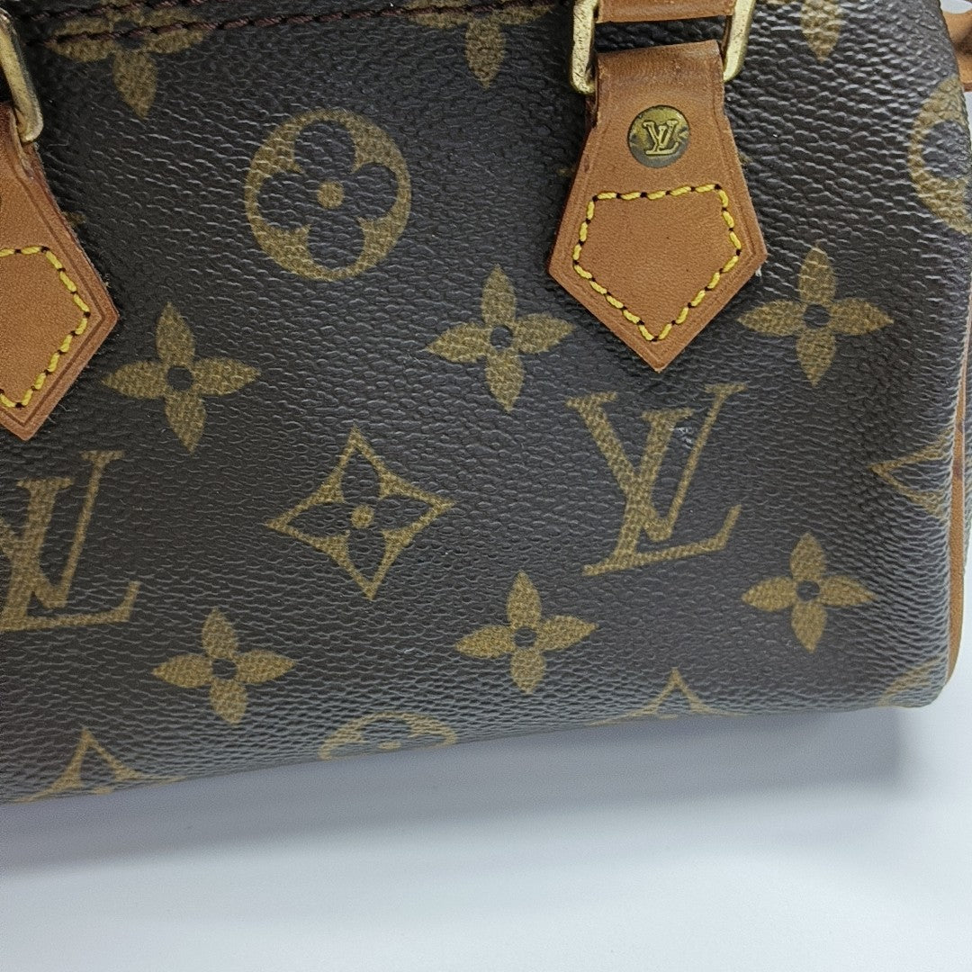 SPEEDY Nano Monogram Coated Canvas Brown