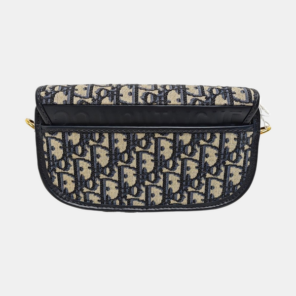 Bobby East-West Medium Oblique Canvas Blue