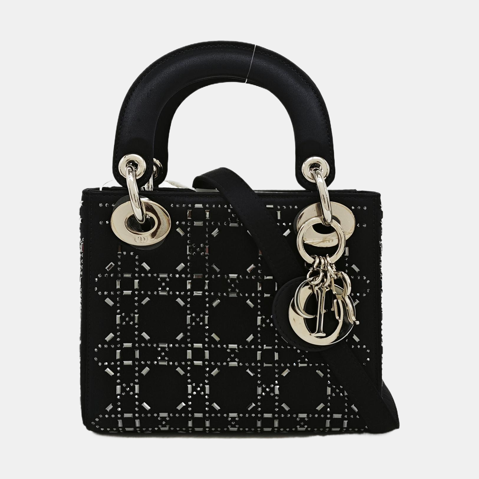 Lady Dior Mini Silk Satin Blue