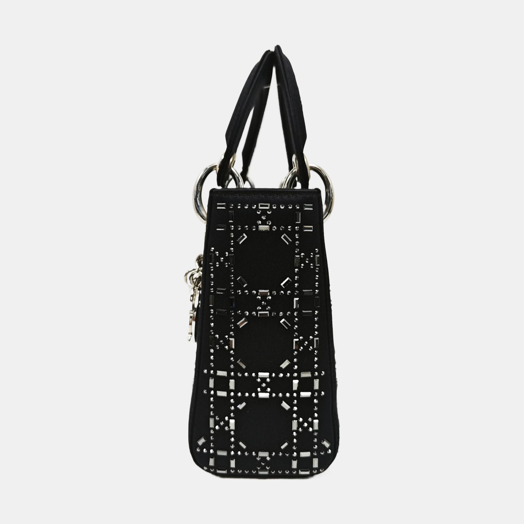 Lady Dior Mini Silk Satin Blue