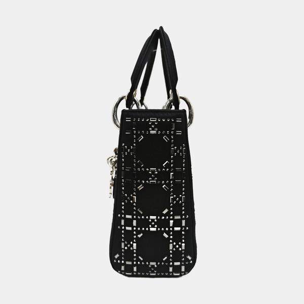 Lady Dior Mini Silk Satin Blue