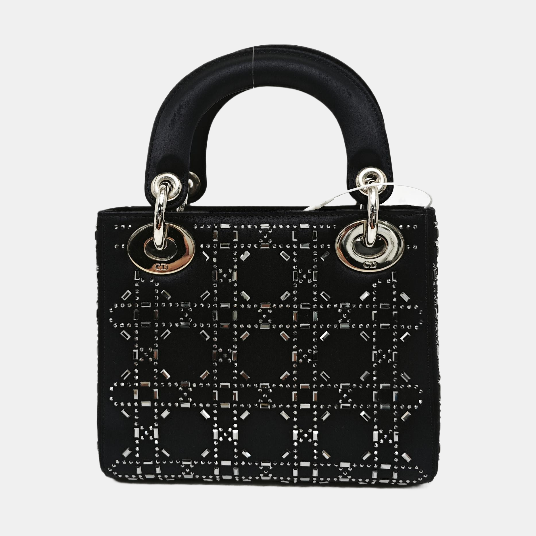 Lady Dior Mini Silk Satin Blue