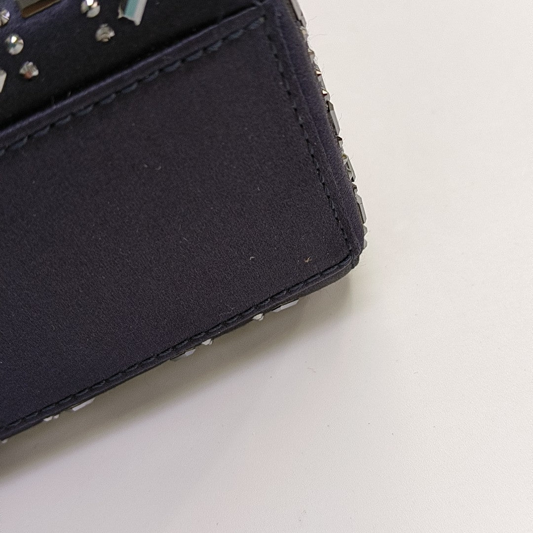 Lady Dior Mini Silk Satin Blue