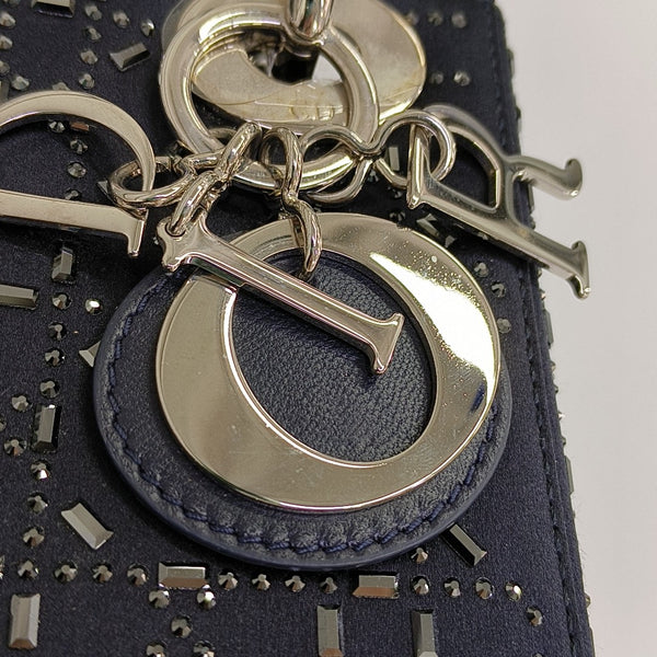 Lady Dior Mini Silk Satin Blue