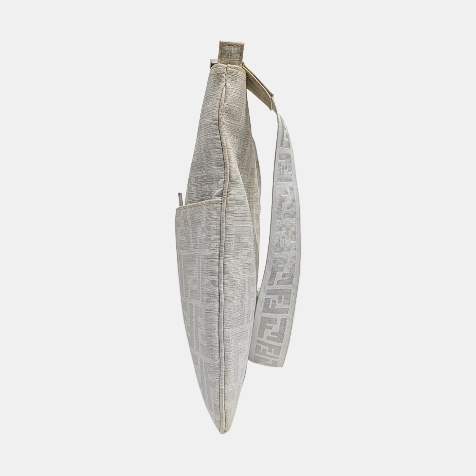 Coated Canvas Crossbody Bag Gray
