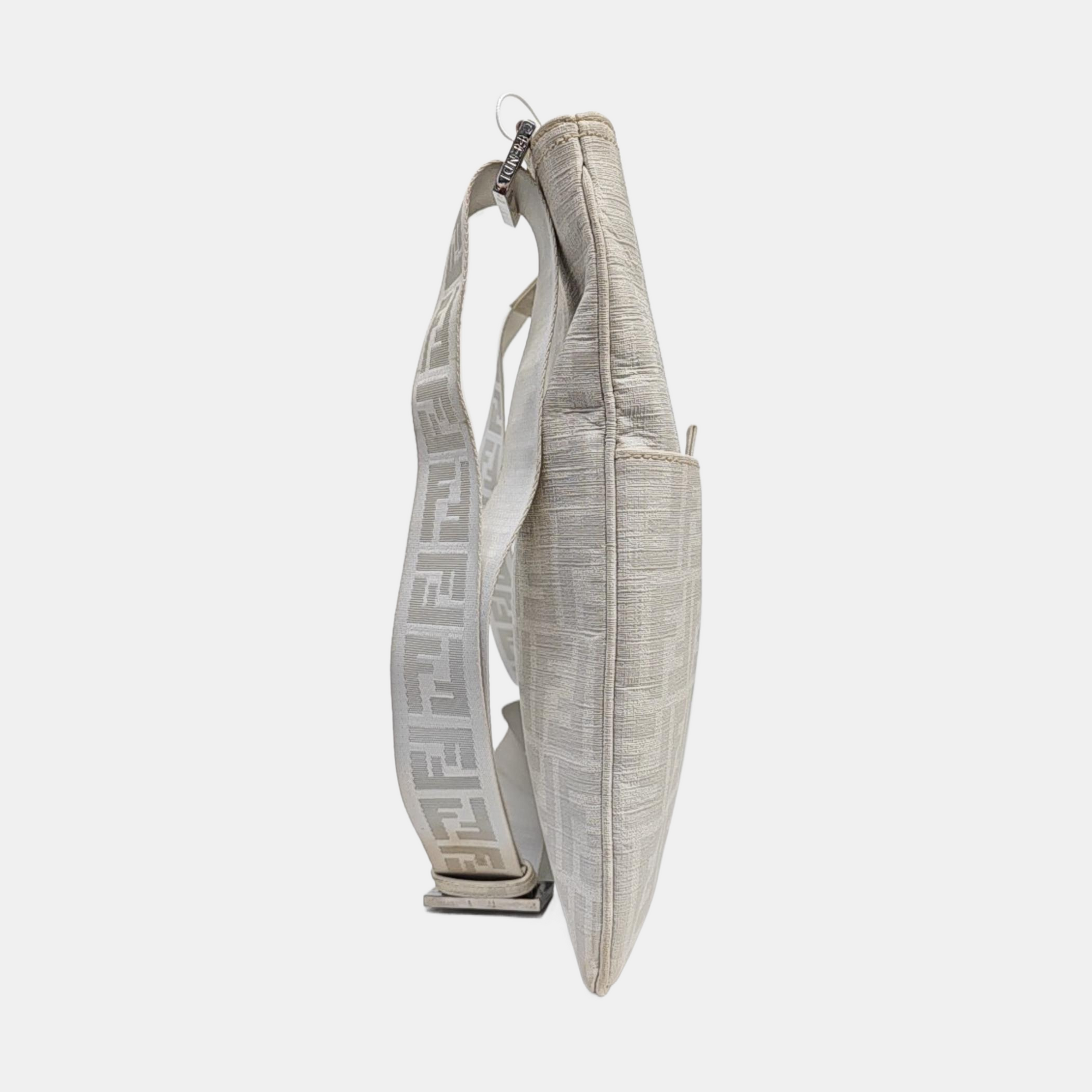 Coated Canvas Crossbody Bag Gray
