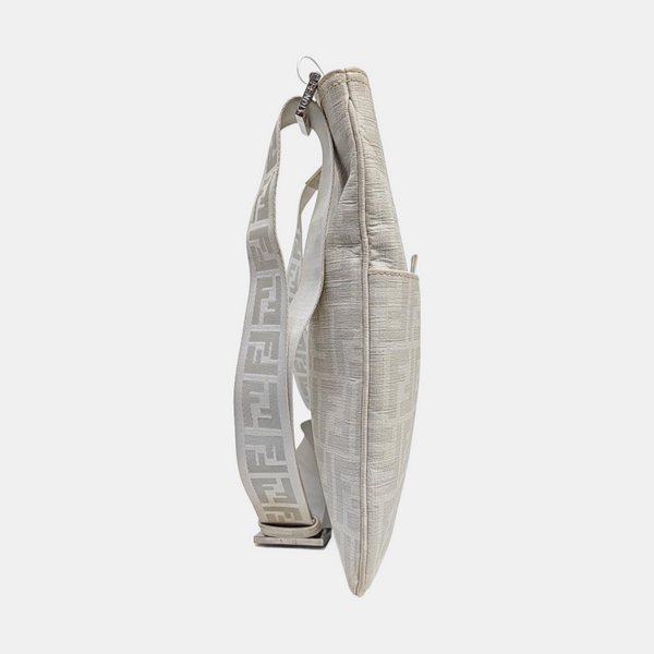Coated Canvas Crossbody Bag Gray