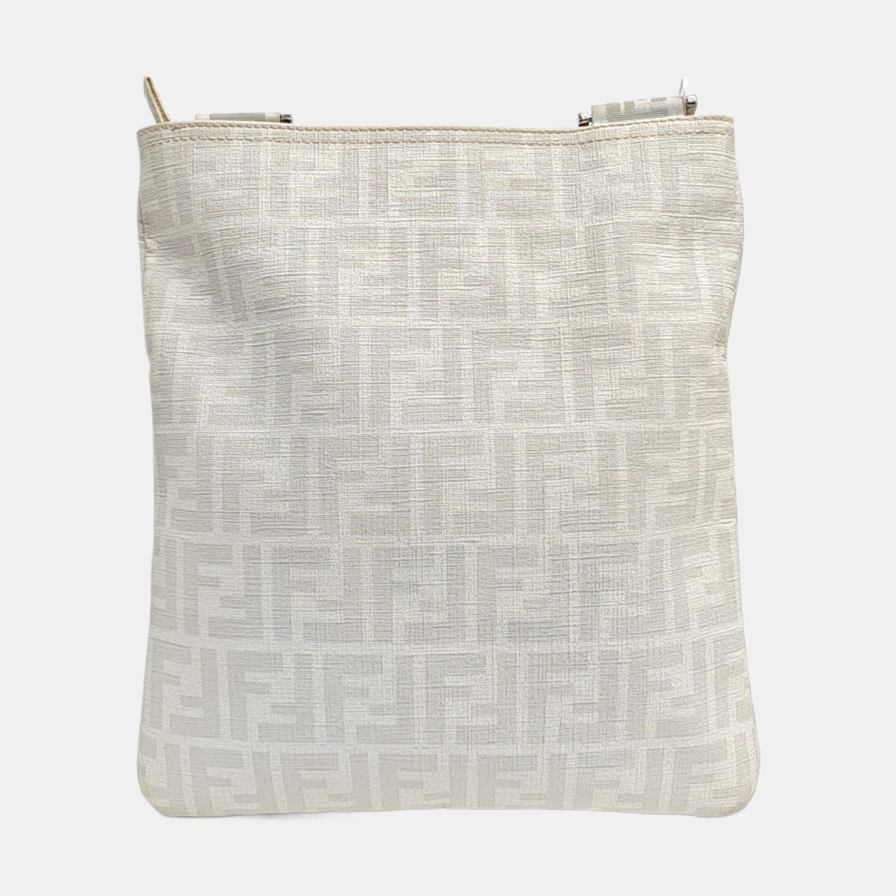 Coated Canvas Crossbody Bag Gray