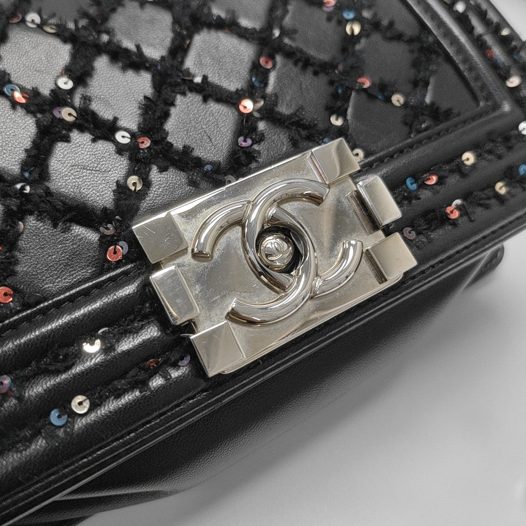 BOY CHANEL Small Quilted Lambskin Black
