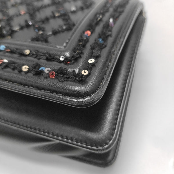 BOY CHANEL Small Quilted Lambskin Black