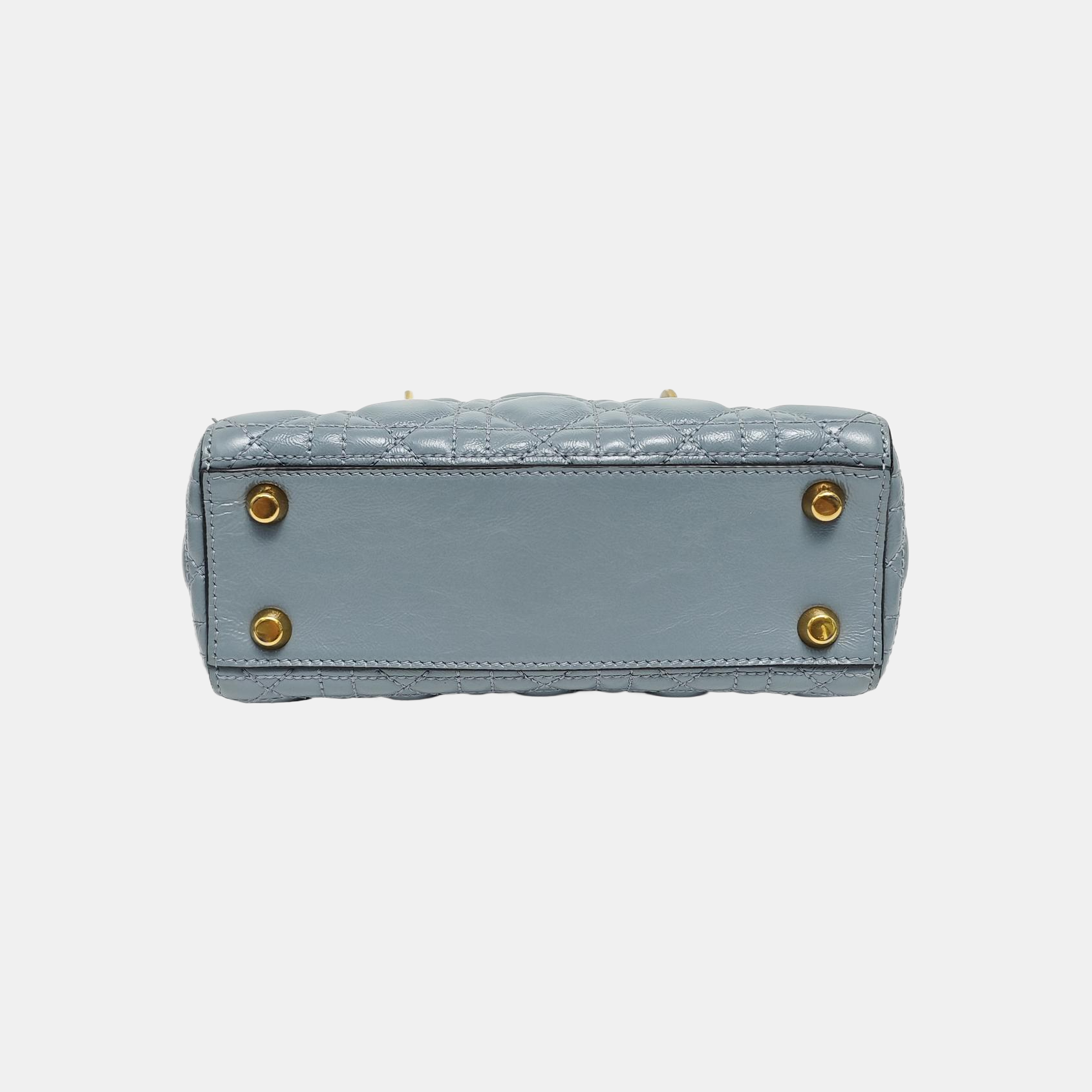 Lady Dior Small Cannage Patent Leather Blue