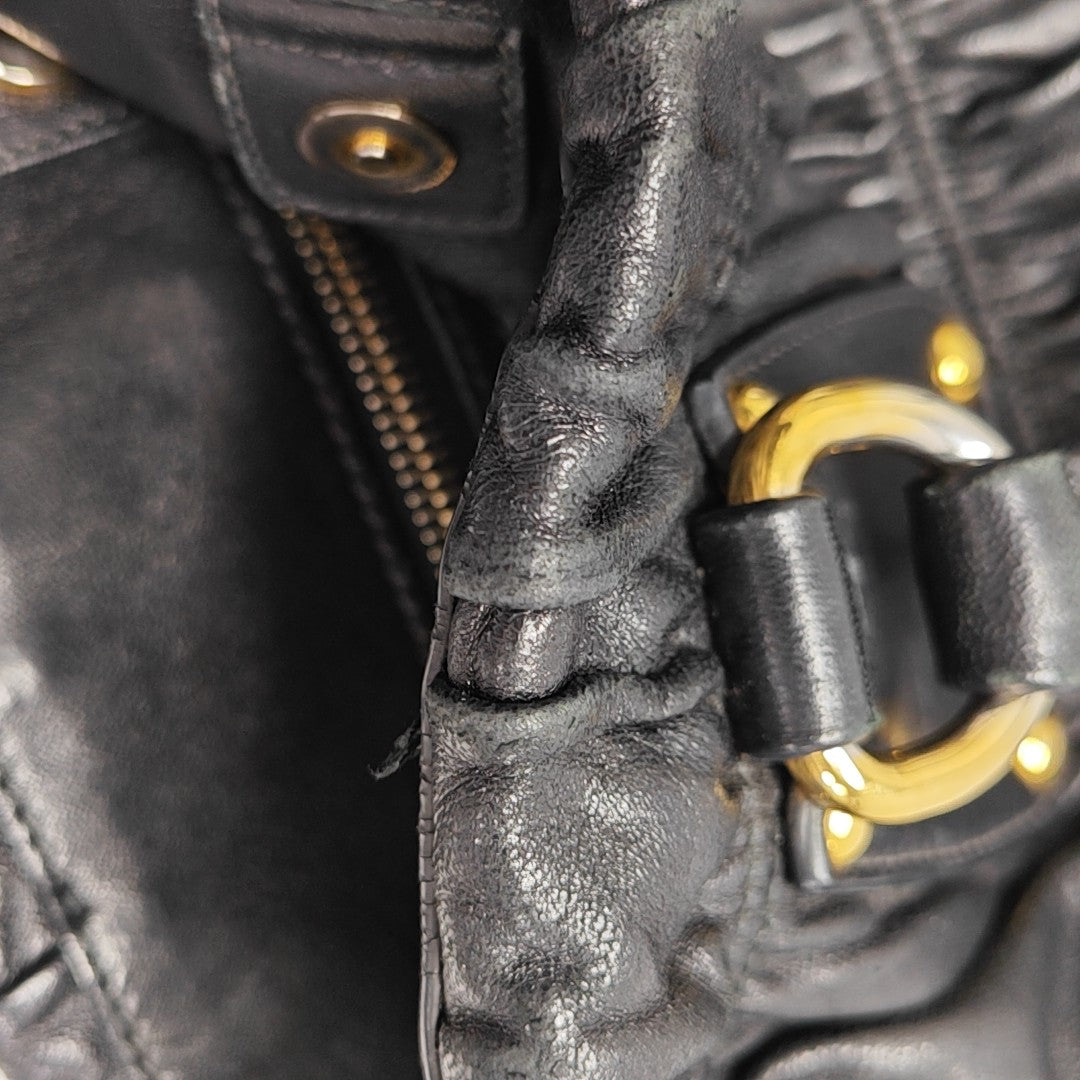 Gaufre Quilted Lambskin Black