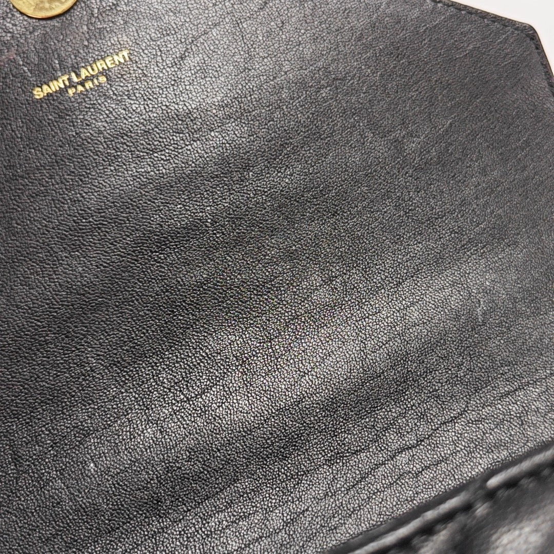 COLLEGE Medium Chevron Lambskin Black
