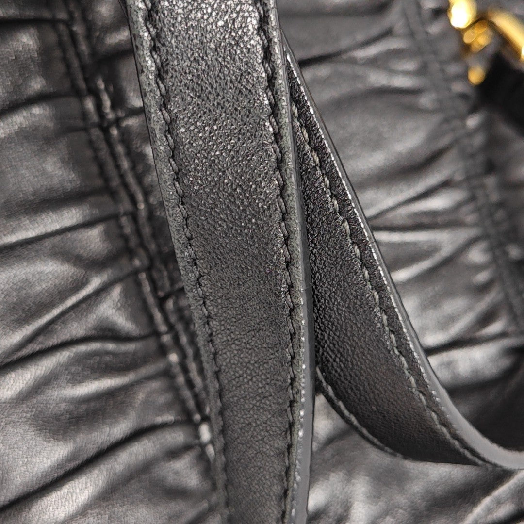 Gaufre Quilted Lambskin Black