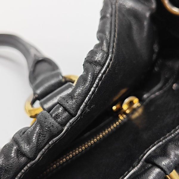 Gaufre Quilted Lambskin Black