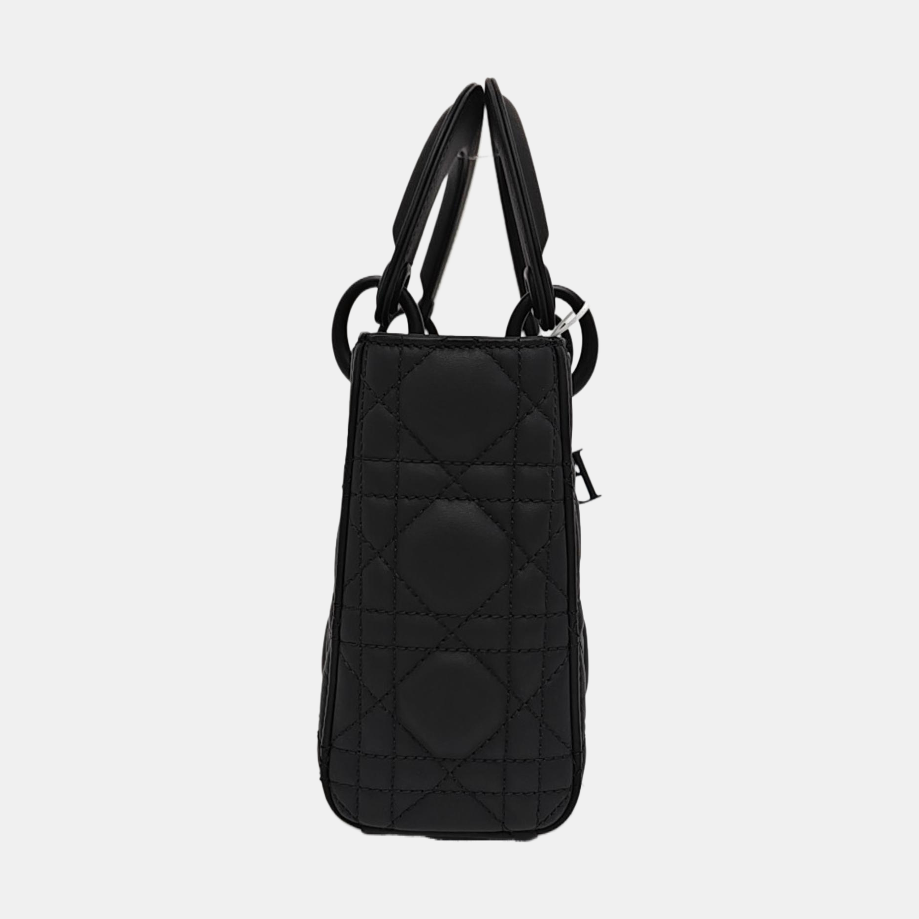 Lady Dior Mini Cannage Calfskin Black