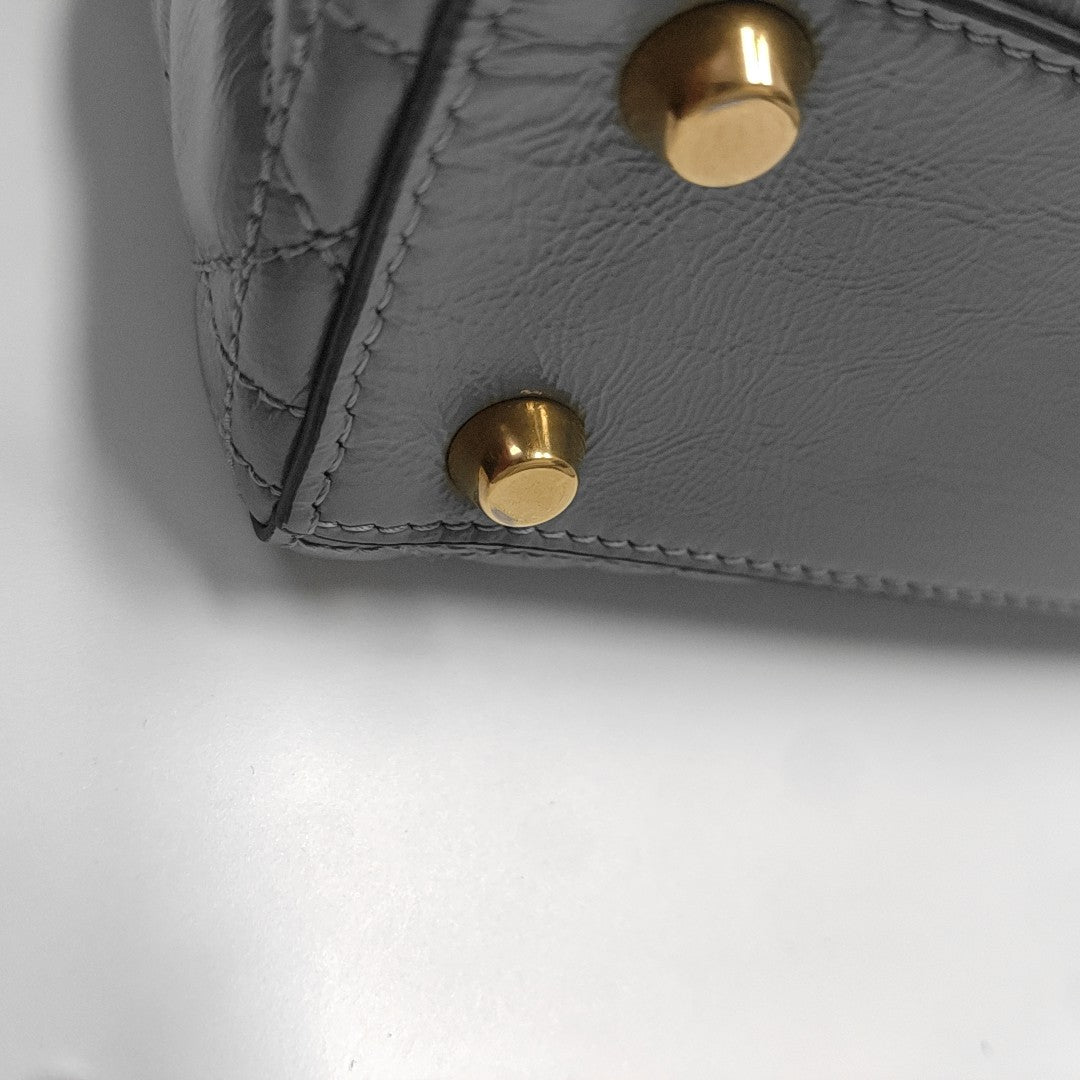 Lady Dior Small Cannage Patent Leather Blue