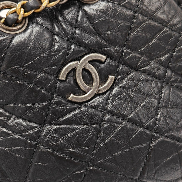 GABRIELLE Small Quilted Calfskin Black