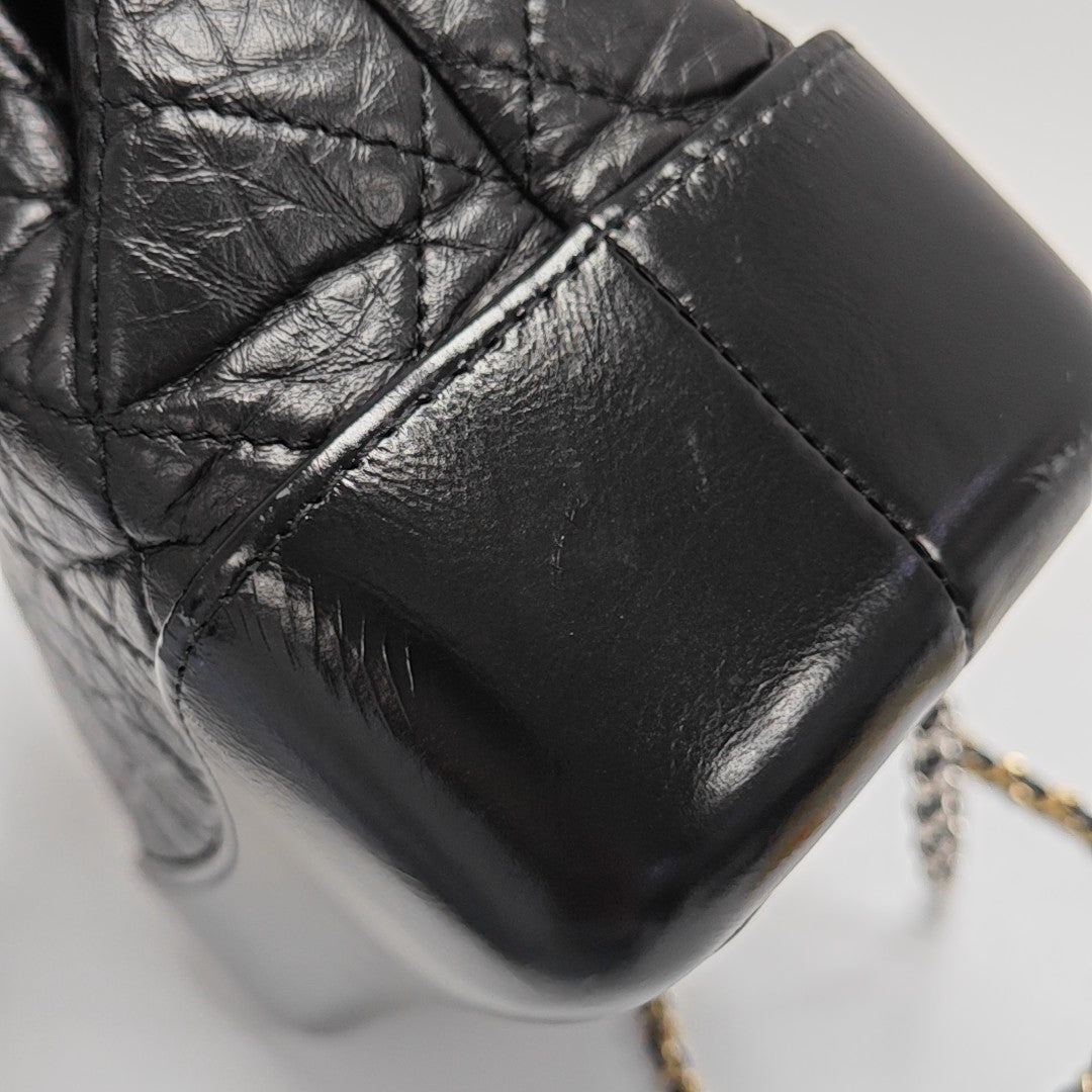 GABRIELLE Small Quilted Calfskin Black