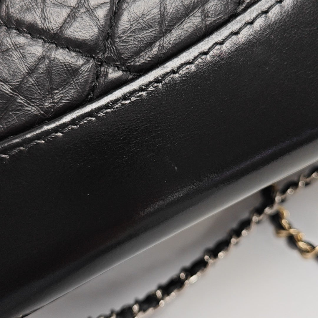 GABRIELLE Small Quilted Calfskin Black