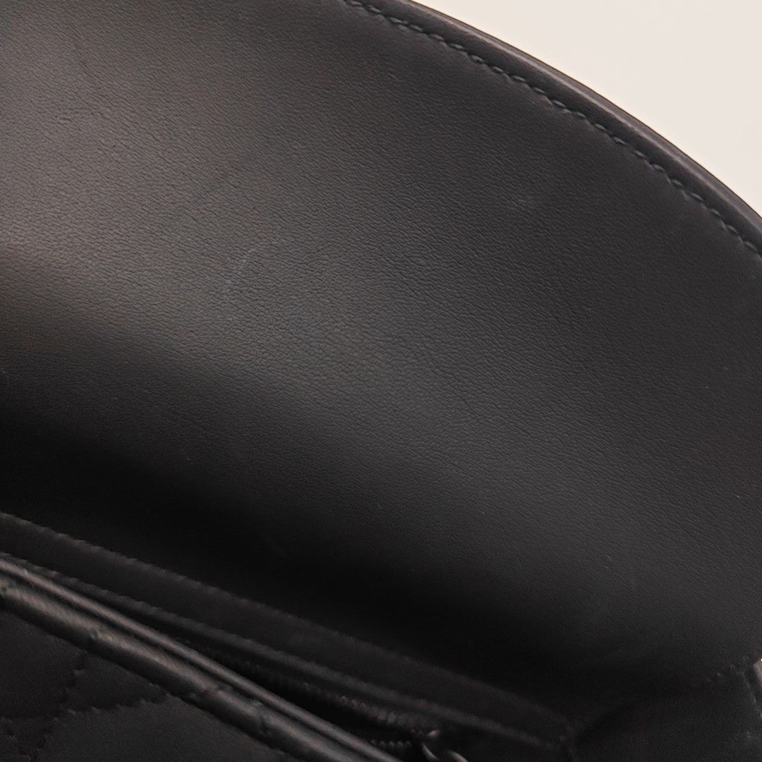 Lady Dior Mini Cannage Calfskin Black
