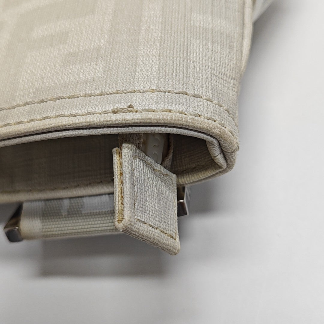Coated Canvas Crossbody Bag Gray