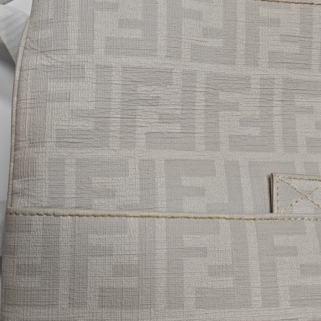 Coated Canvas Crossbody Bag Gray