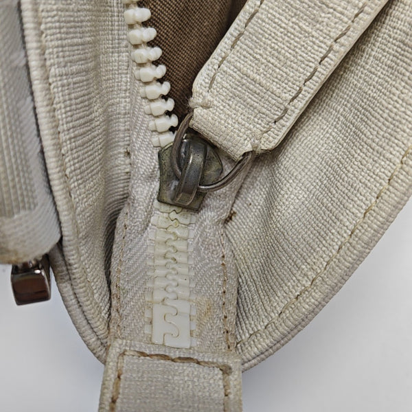 Coated Canvas Crossbody Bag Gray